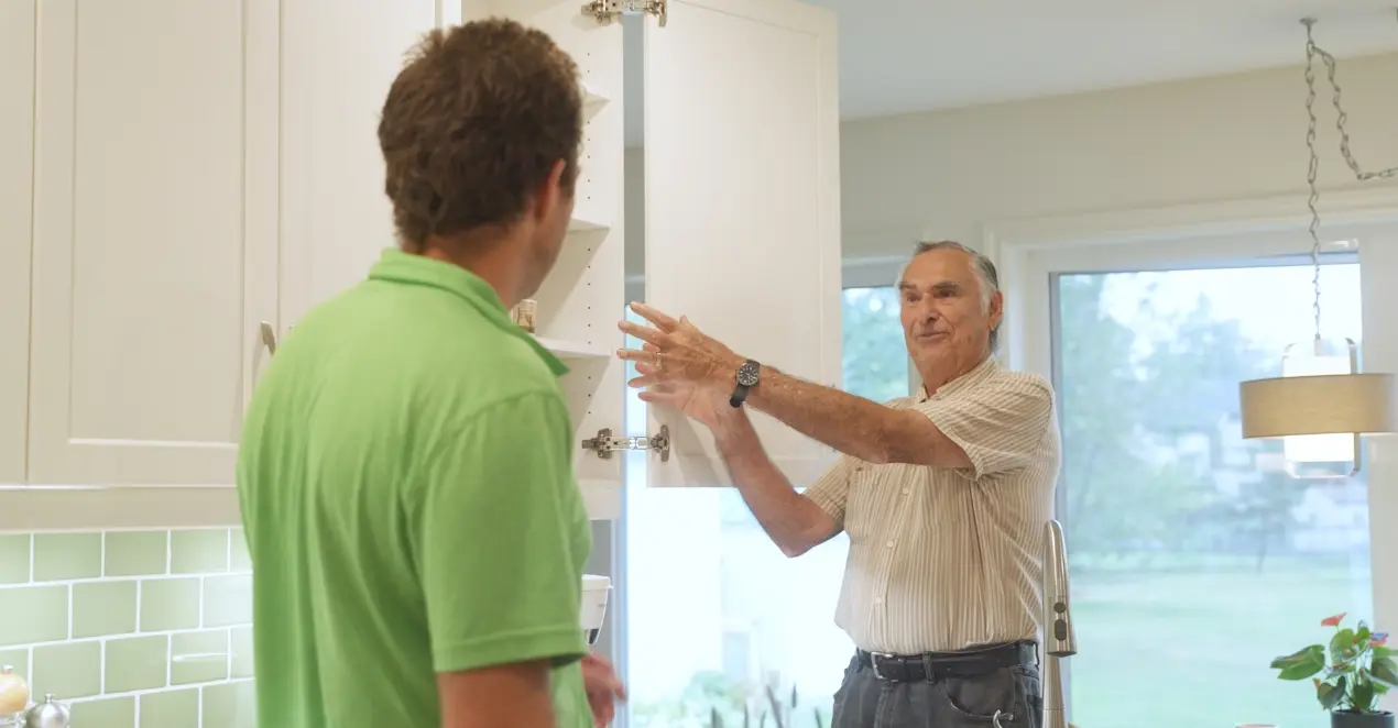 Dueck Builders team consulting with client
