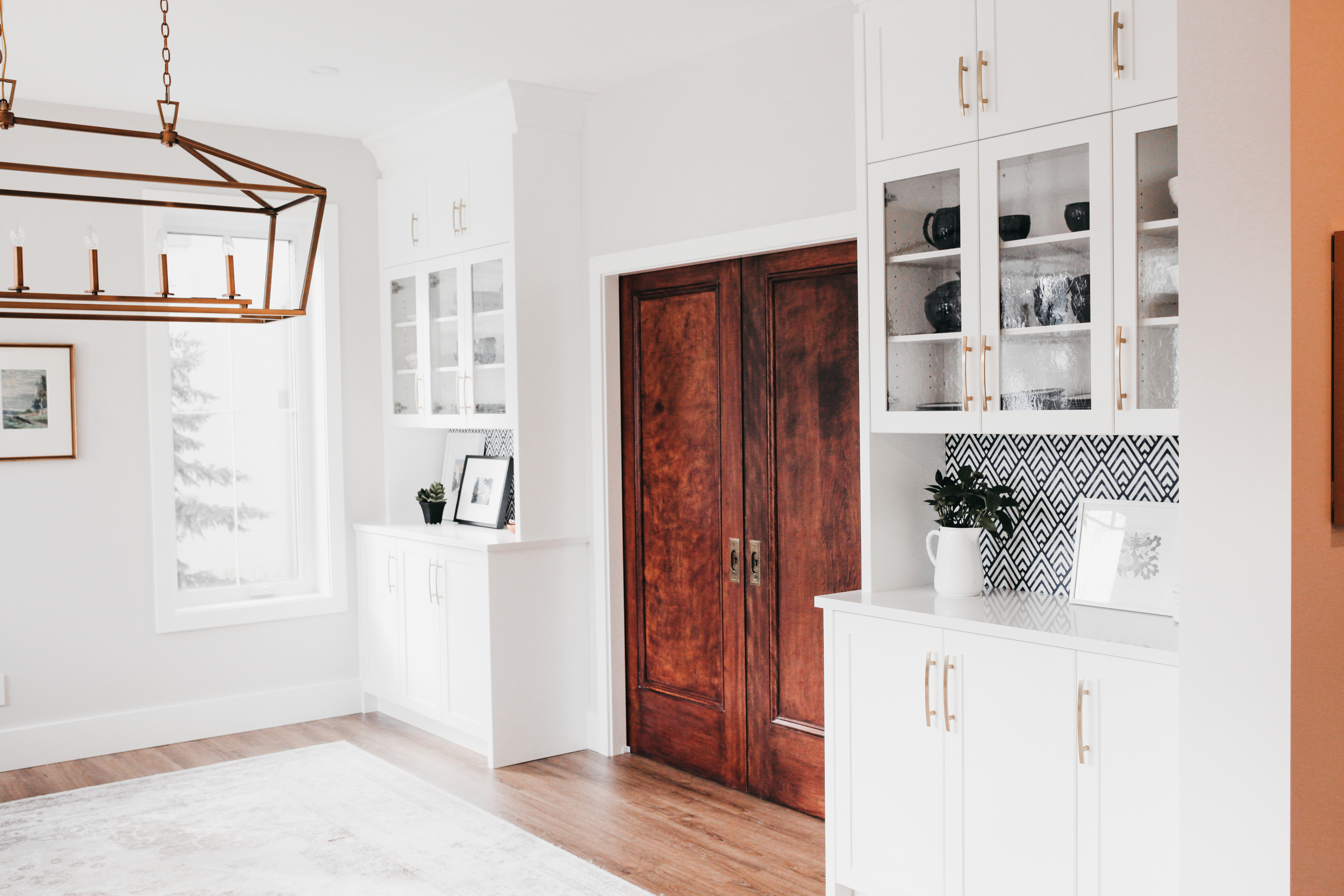 Custom dining and built-in cabinetry