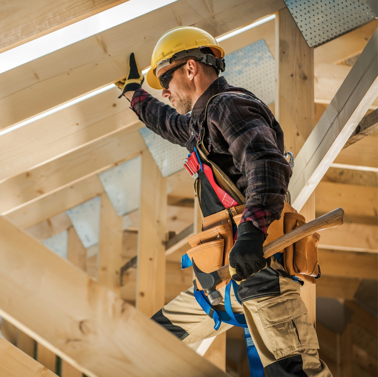 Skilled tradespeople at work